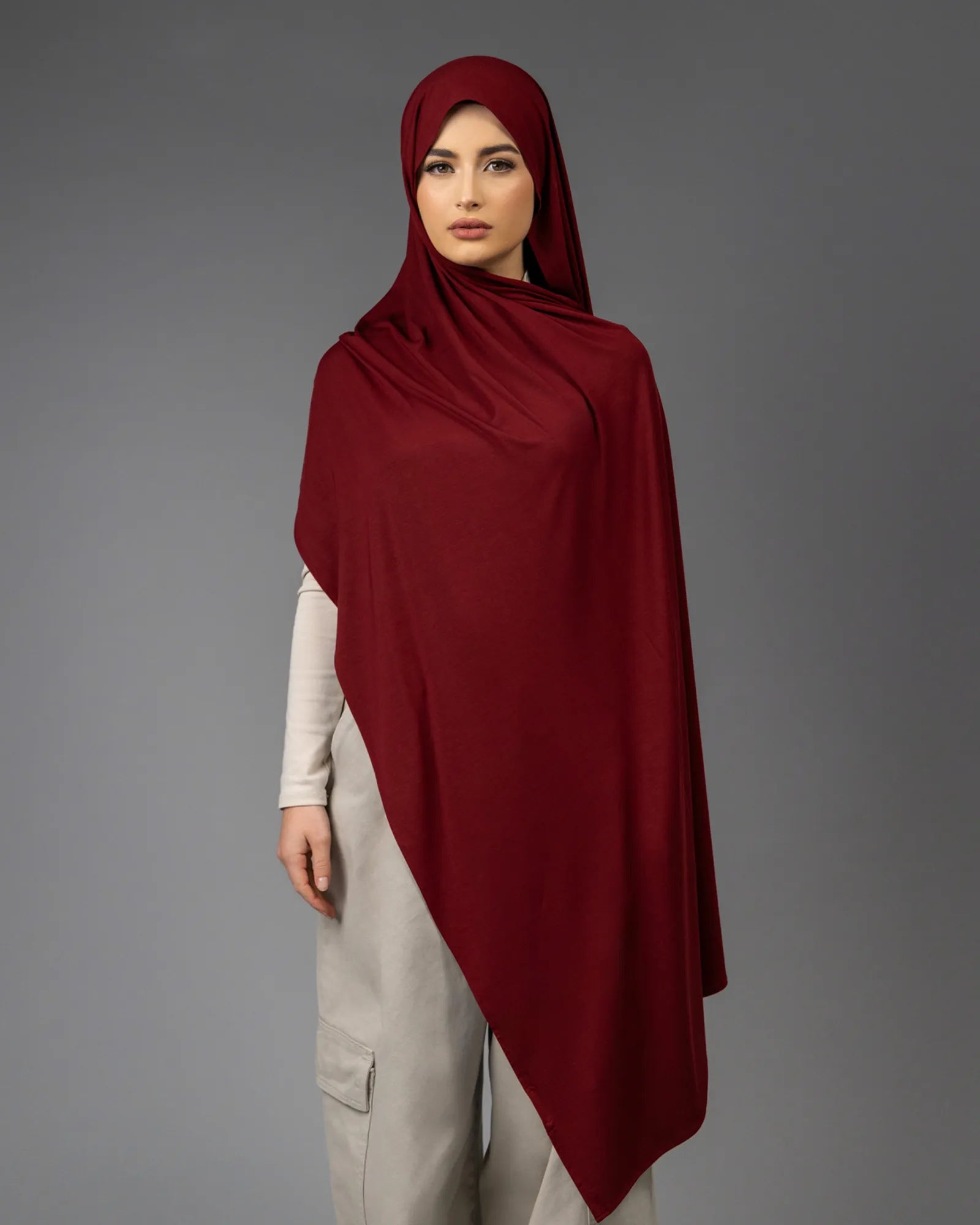 2ND:SKIN hijab set 'Claret'