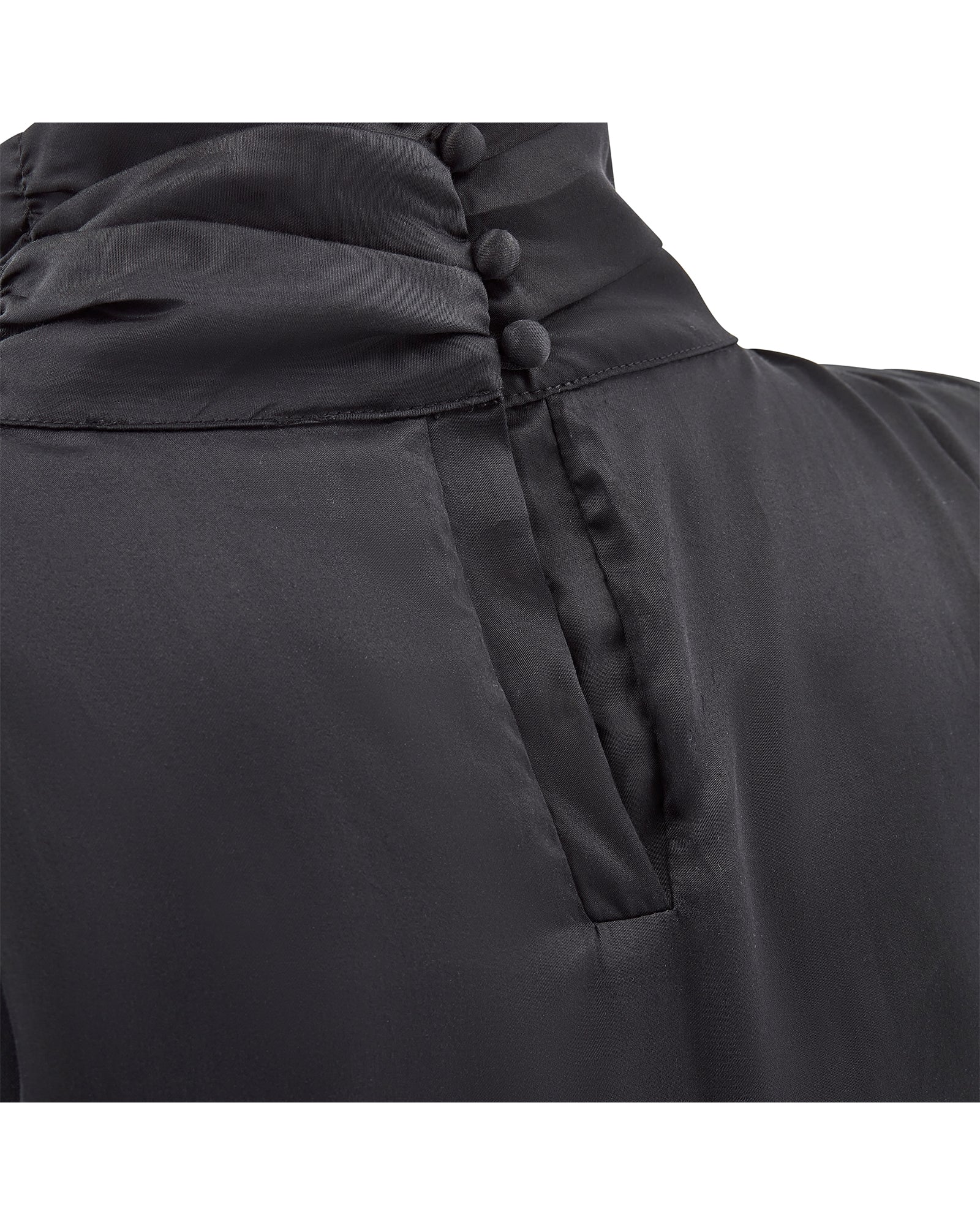 ISOBEL High-Neck Cape Dress 'Black'