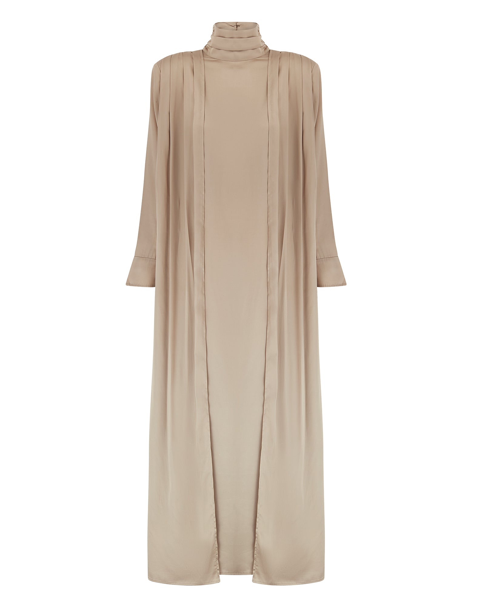ISOBEL High-Neck Cape Dress 'Sahara'